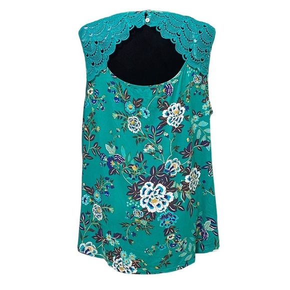 Daniel Rainn Green Floral Lace Crochet Boho Blouse NWT 2X - Picture 5 of 9